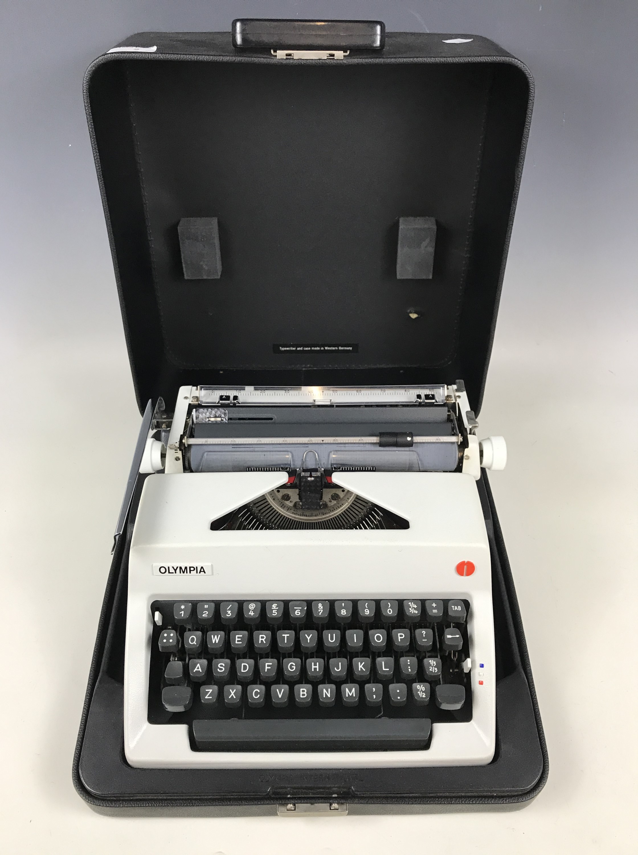 An Olympia portable typewriter