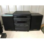 A Kenwood CD hifi and speakers