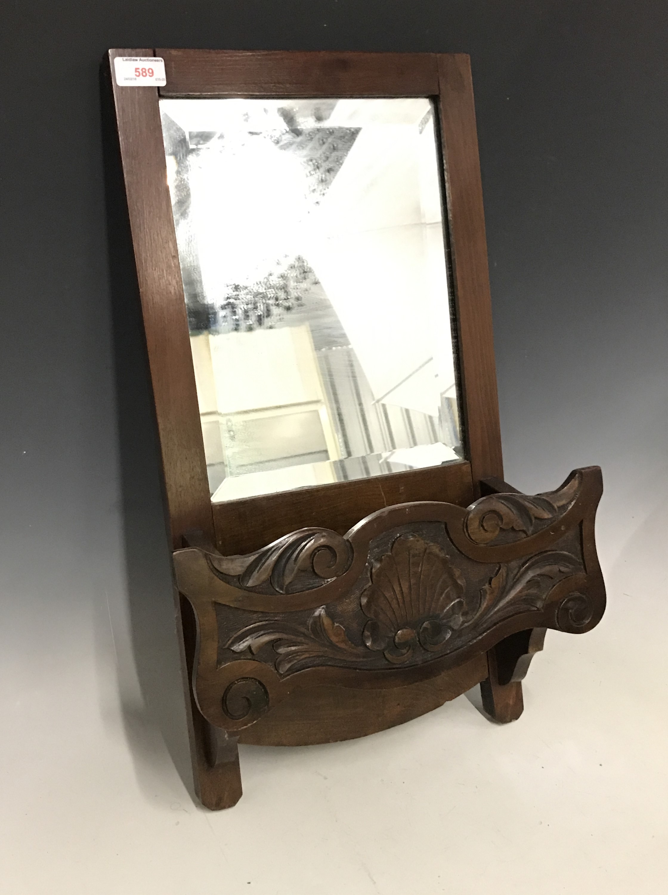 A Victorian mahogany bracket wall mirror