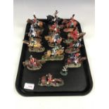 Fourteen die-cast Napoleonic Del Prado military figurines