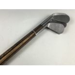 A set of vintage The Fifer golf clubs and a Niblick by M Houston of Irvine