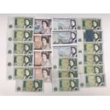 A varied quantity of late 20th Century Bank of England notes