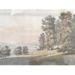 After Joseph Farington RA (1747-1821) View from Nuneham towards Oxford, aquatint with watercolour,