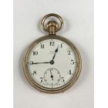 A late 19th / early 20th Century rolled-gold XL Lever pocket watch