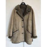 A lady's sheepskin coat retailed by Polden of Somerset, size 42, as new