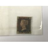 A Queen Victoria Penny Black postage stamp