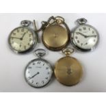 Five various pocket watches including two in hunter cases