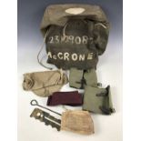 An army kit bag and related kit