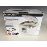 A Silver Crest ultrasonic cleaner, boxed, in as-new un-used condition