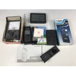 Sundry collectors' items including a Yupiteru MUT-7100 multiband receiver, a Steepletone SAB9 marine