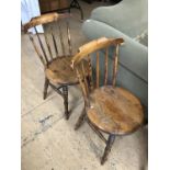A pair of Ibex early 20th Century kitchen chairs