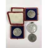 Four various Victorian and Edwardian royal commemorative medallions