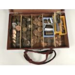 A numismatic collectors' case containing a quantity of GB copper and cupro-nickel coins from QV-