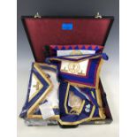 Contemporary Masonic regalia within a briefcase