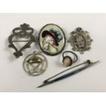 Early 20th Century and later silver and white metal jewellery, including a George V silver fob