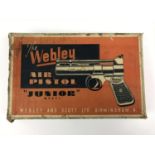 A Webley Junior air pistol carton