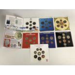 Queen Elizabeth II Royal Mint brilliant uncirculated coin collections, for the years 1983, 1984,