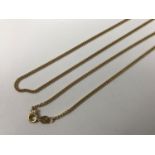 A 9ct gold fine curb-link neck chain, 60 cm, 5.6 g