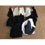 A number of items of late 19th Century gentlemen's dress, including four frock coats, one retailed