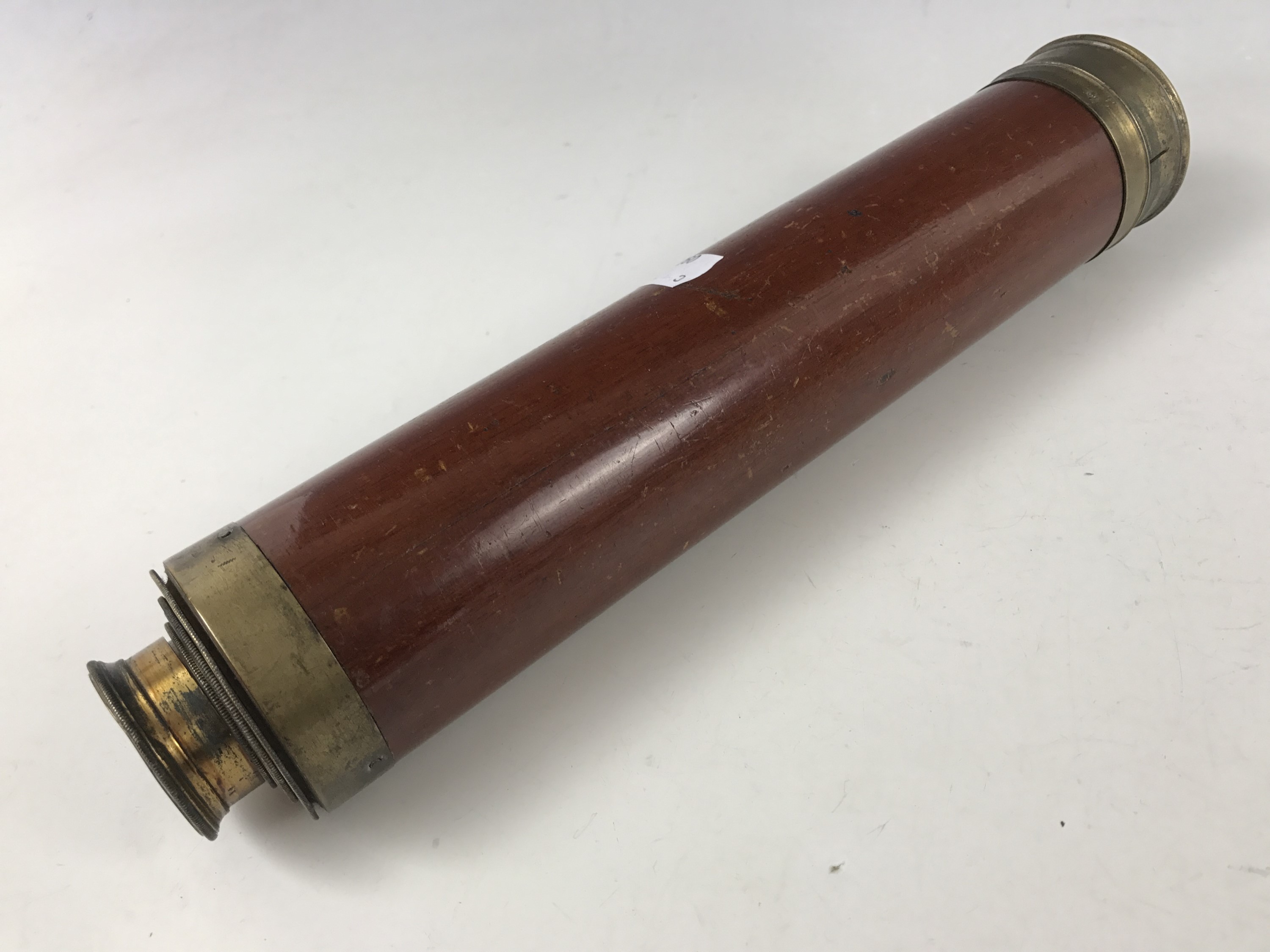 A Victorian mahogany and brass four draw telescope by Cox of London - Image 2 of 2