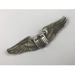 A set of Second World War US Army Air Force pilots' wings maker-marked AMICO and stamped Sterling