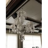 A vintage Waterford Crystal glass chandelier, model number A.5, together with original assembly
