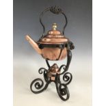 A late Victorian Townshend & Co / Townshend Art Metal Co Arts and Crafts copper and wrought iron