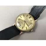 A gentleman's 9ct gold cased Rotary Automatic wrist watch, having 21 jewel movement, a radially