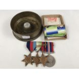 A Second World War Royal Navy campaign medal group, that of Lieut F E Thompson, RNVR, in issue