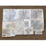 A number of 17th / 18th Century engraved maps of Cumberland, Westmorland and Hadrians Wall,