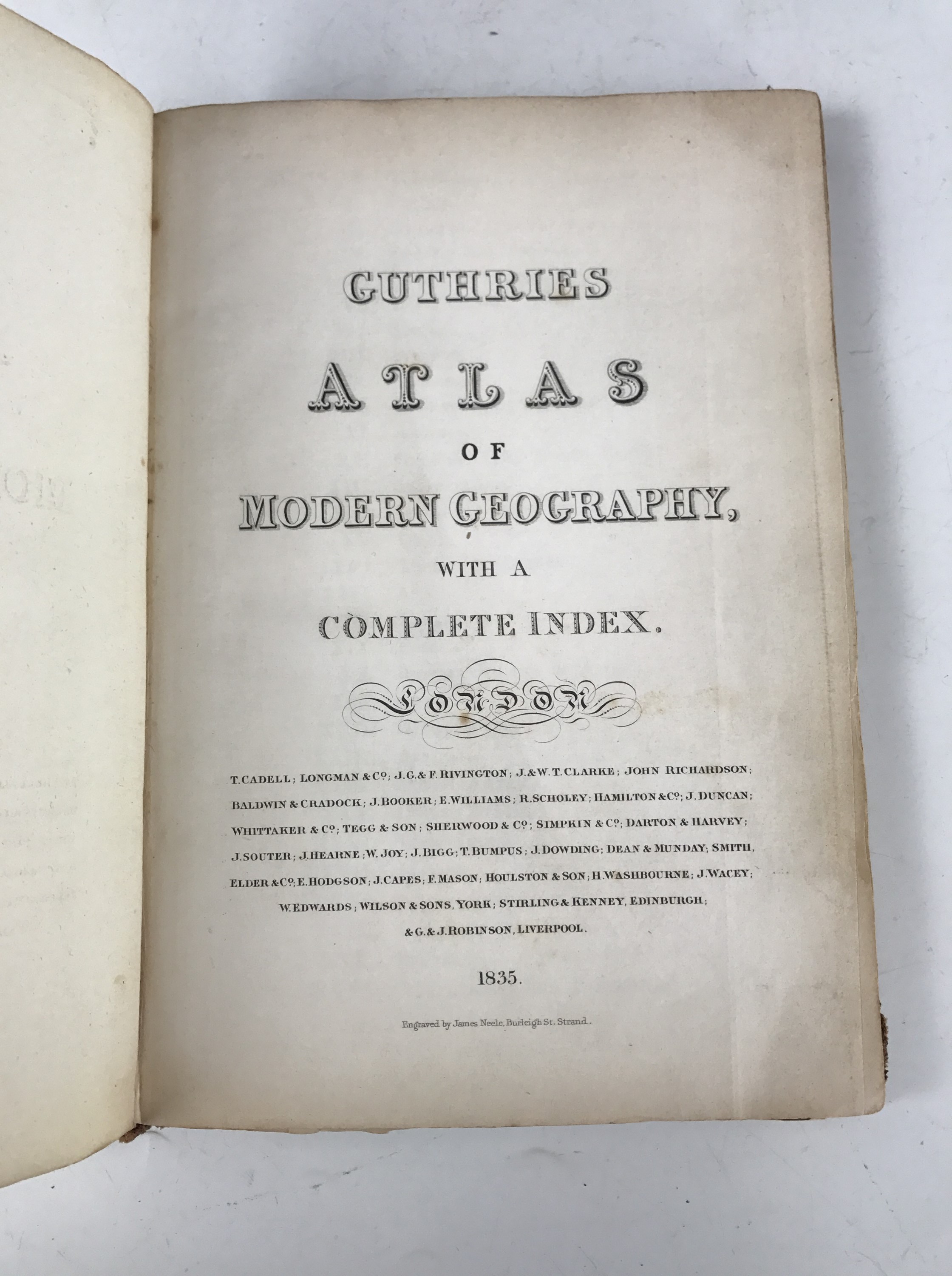 Guthrie, William, Guthrie's Atlas of Modern Geography; Containing Thirty-One Maps with a Complete - Image 2 of 4