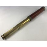 A Victorian mahogany and brass four draw telescope by Cox of London