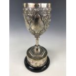 [Cumberland Rifle Volunteers] A Victorian silver Skidaw Greys Rifle Volunteer prize trophy cup,