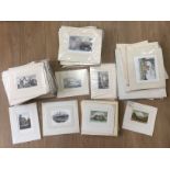 A large quantity of card-mounted 18th / 19th Century engraved views of Scotland