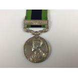 A George V India General Service medal with Afghanistan NWF 1919 clasp to 1259 Sowar Bhan Singh,