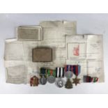 A Second World War campaign medal group including Territorial Medal to 4613994 Sjt J W Wagstaff,