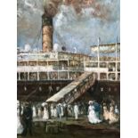 John Clymer (b. 1932) Painterly Impressionistic view of late 19th / early 20th Century passengers