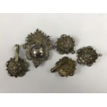 A small group of Victorian Volunteer Artillery officers' helmet and accoutrement mounts