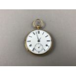 A Victorian 18ct gold cased open-faced pocket watch, having un-attributed key-wound lever