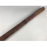 [Ethnic / Aborigine Art] An early 20th Century Australian Aboriginal didgeridoo with painted