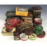 A quantity of vintage tins