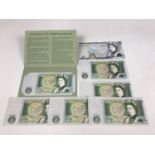Four Elizabeth II Governor J B Page Bank of England £1 notes with consecutive serial numbers,
