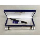 A Watermans ball point pen in presentation case together with one other pen