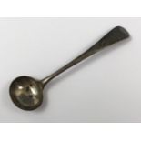 A Georgian silver salt spoon