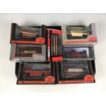 Seven boxed die-cast buses including Bristol LS Bus Ribble etc.