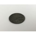 An 1843 "Free Church of Scotland" communion token