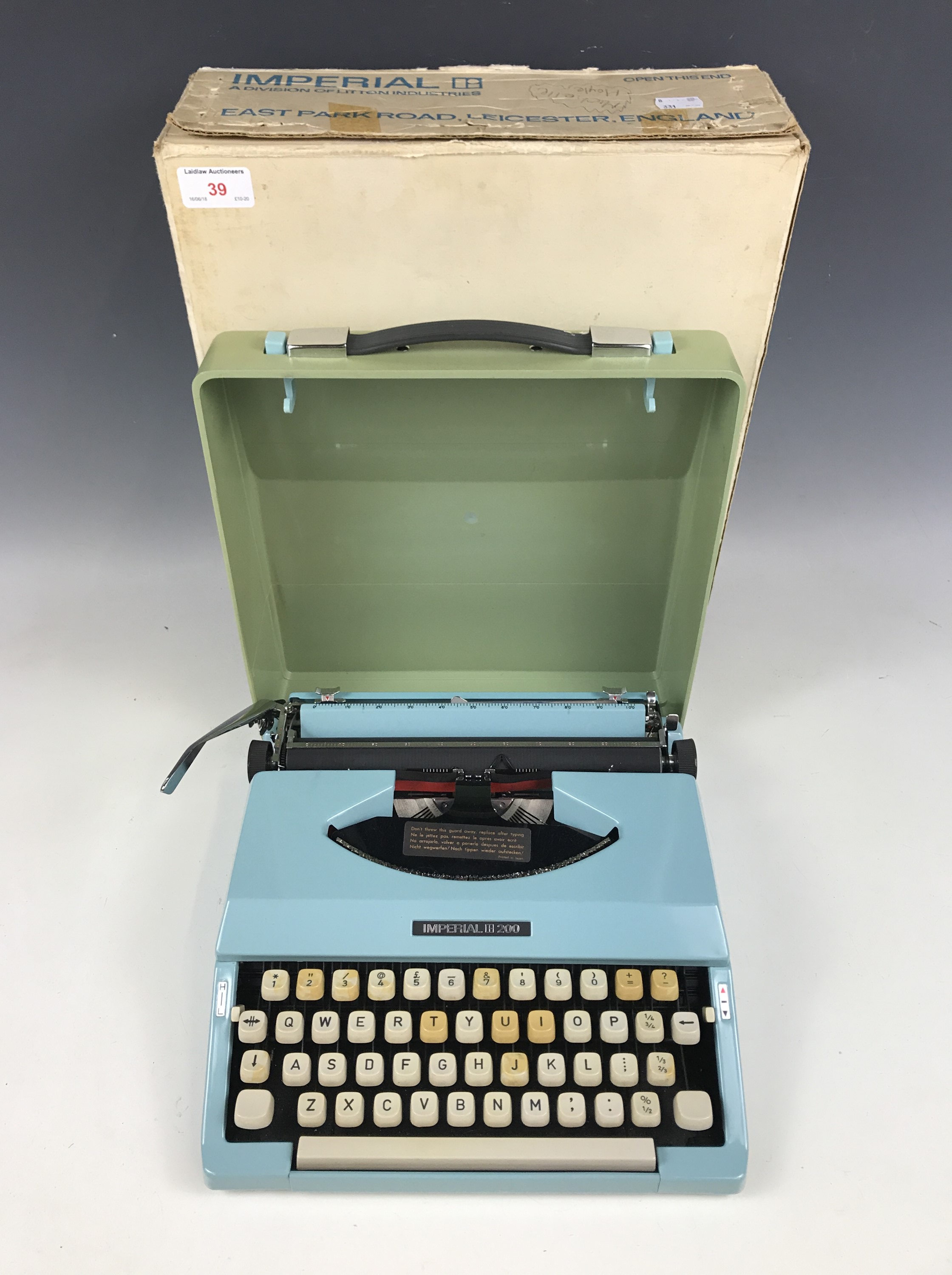 A vintage Imperial 200 portable typewriter