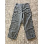 A pair of Second World War British '1937 pattern' battledress trousers (a/f)