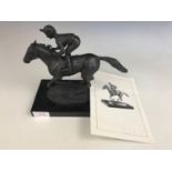 After David Cornell, FRSA, FRSBS (contemporary), 'Champion Finish', bronze sculpture modelled as the