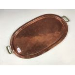 An imperial Russian copper tray bearing embossed mark